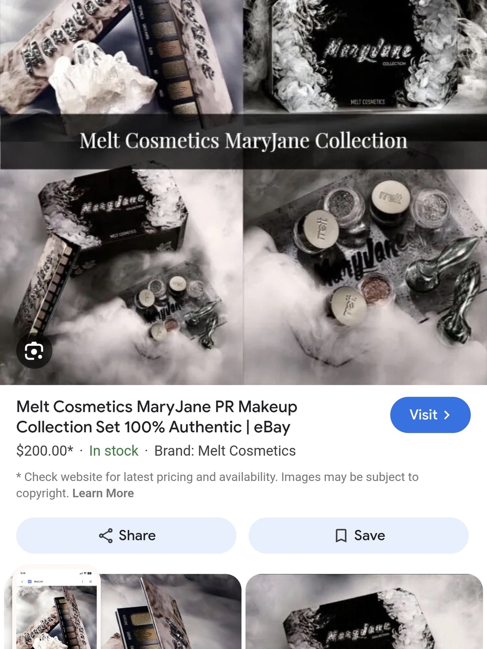 Melt Cosmetics MaryJane Collection Eyeshadow & Glitter Set - BNWB